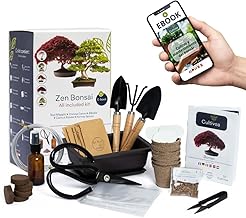 CULTIVEA® Premium Bonsai Kit - Gardening and Decoration - Indoor Garden - Natural Plants - Thread, Fertilizer, Tools, Round Scissors, Small Scissors for Bonsai - Original Gift Idea