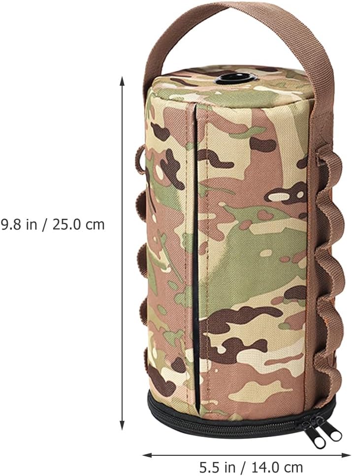HOMSFOU Portable Tissue Holder with Zipper Closure 9.84In Travel Paper Towel Box Hanging Storage Organizer for Outdoor Camping and Kitchen Use