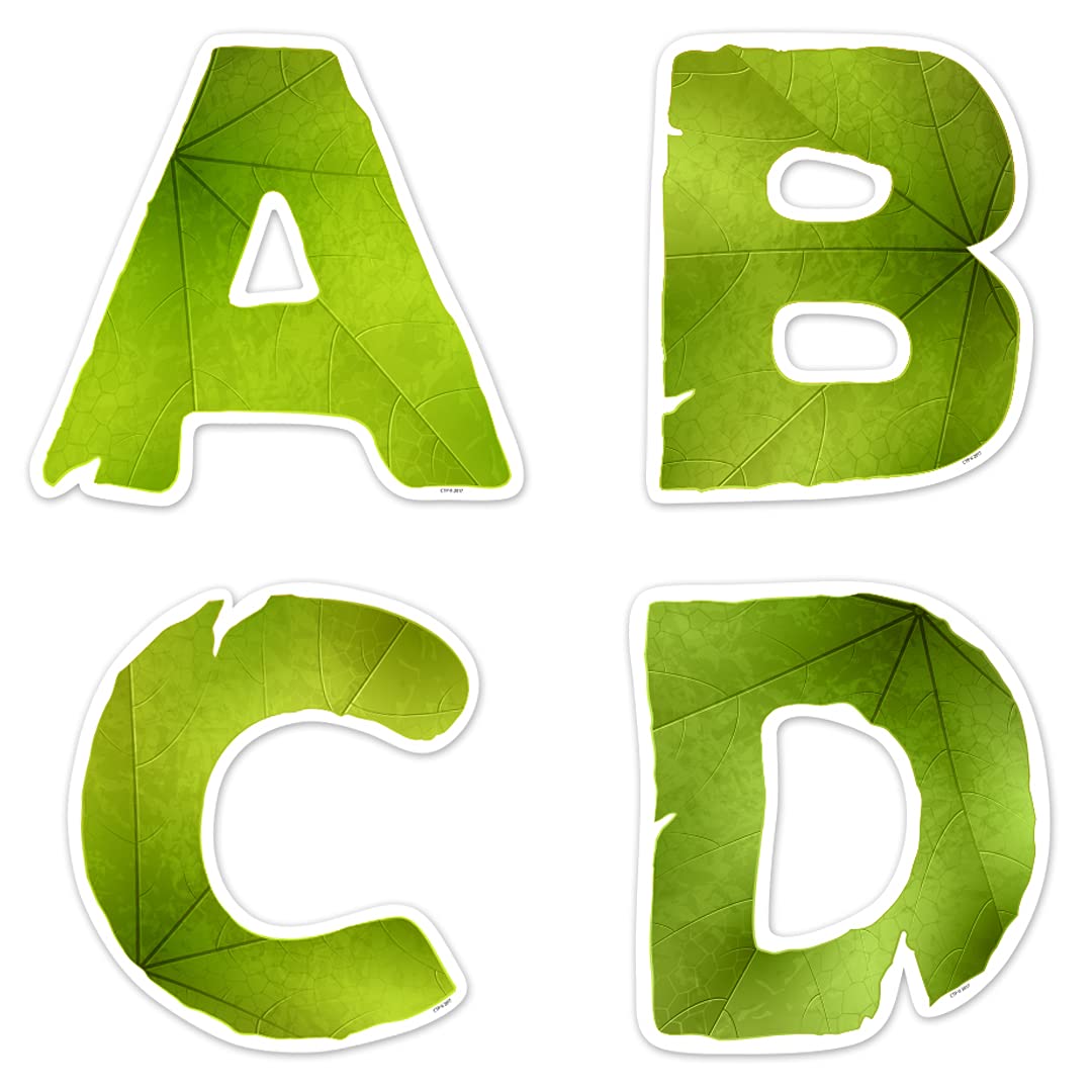 Creative Teaching Press Leaves Punch-Out Letters for Classroom - Essential Homeschool Supplies - Top Back To School Supplies (0300), Green Leaves