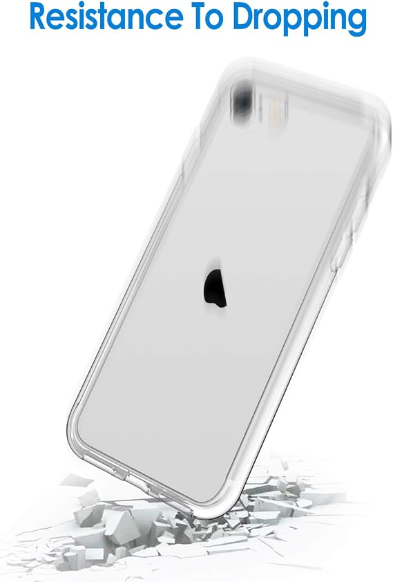 JETech Case for iPhone SE 3/2 (2022/2020 Edition), iPhone 8 and iPhone 7, 4.7-Inch, Non-Yellowing Shockproof Phone Bumper Cover, Anti-Scratch Clear Back (Clear)