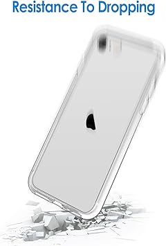 JETech Case for iPhone SE 3/2 (2022/2020 Edition), iPhone 8 and iPhone 7, 4.7-Inch, Non-Yellowing Shockproof Phone Bumper Cover, Anti-Scratch Clear Back (Clear)