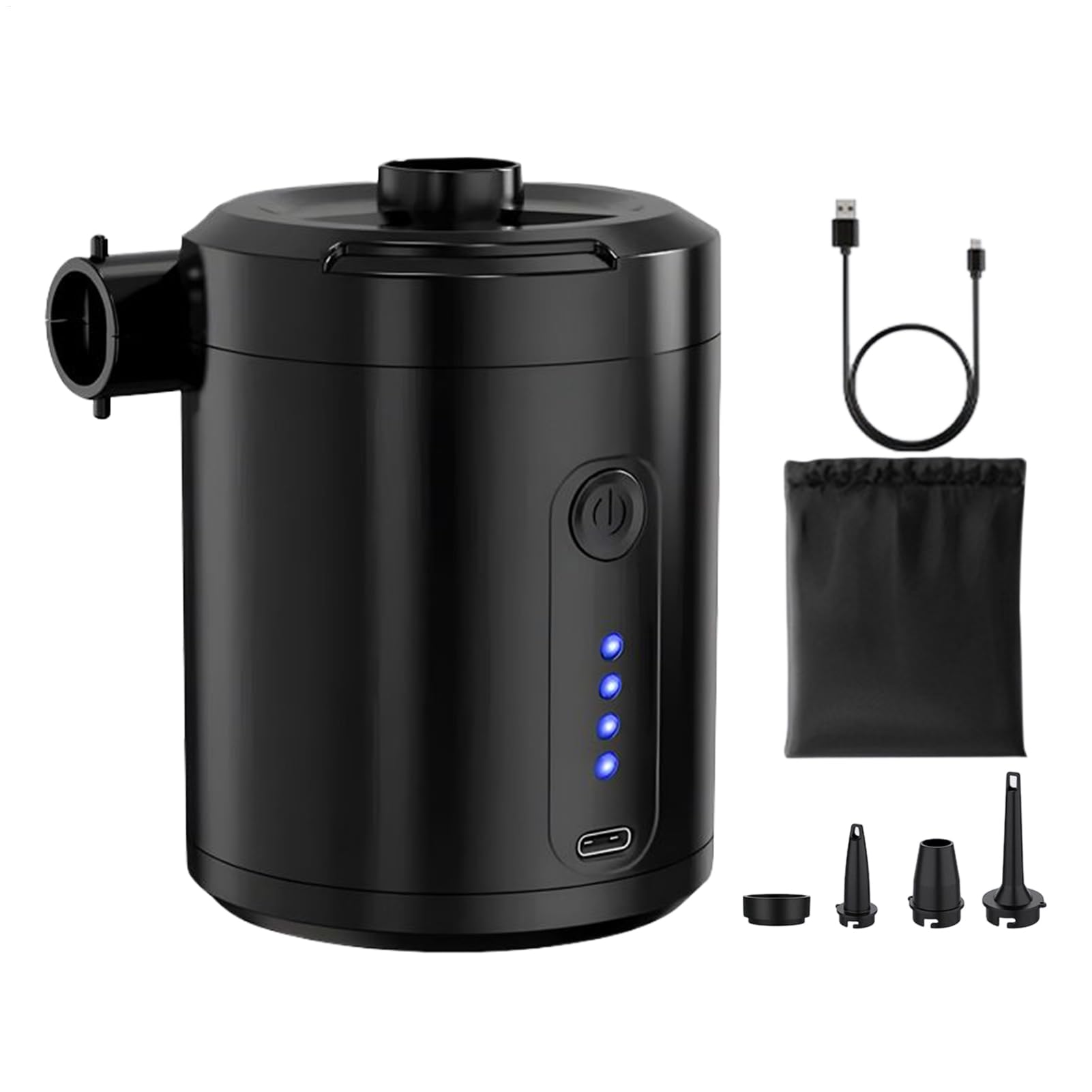 Pompe À Air Rechargeable Gonfleur Dégonfleur Rapide Silencieux De Matelas | Pompe À Air Portable Pour Ballons Et Gonflables Flotteurs De Piscine, Extérieur, Camping, , Kayak, Tente, Paddle