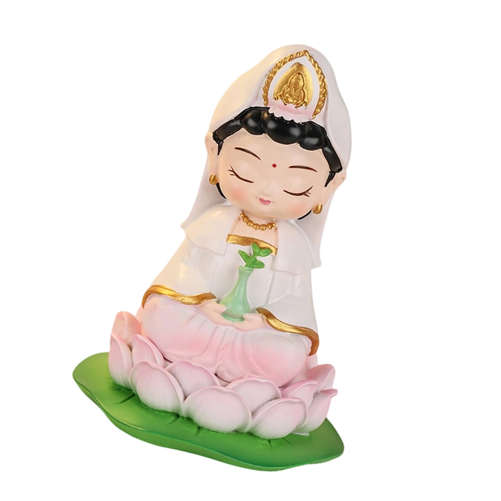 Shunzhong Buddhas Statue for Meditations Decors, Guan Yin Statue Figurine Spiritual Decors Table Centrepieces Fengshui Ornament Guan Yin