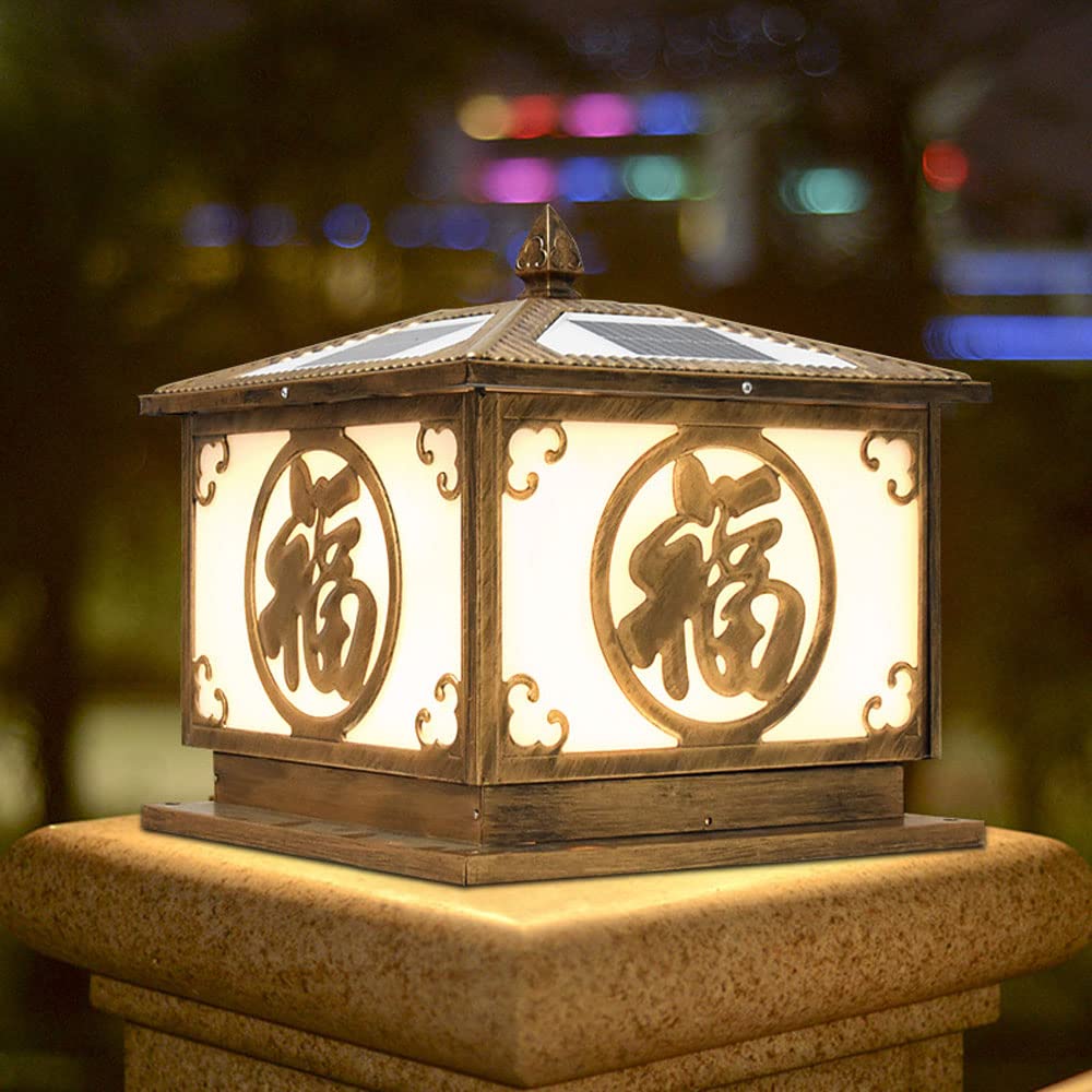 Lampe de colonne vintage pour sublimer les soirées sur votre terrasse et porche de villa