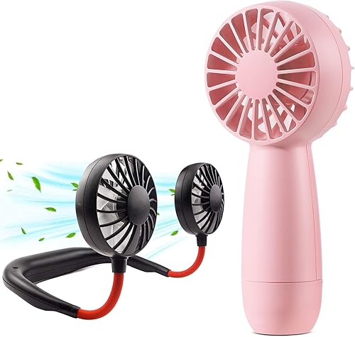 RJVW Mini ventilador de mano portátil ventilador personal USB pequeño de 4800 mAh 8-25 tiempos de trabajo ventilador de viaje de mano recargable de
