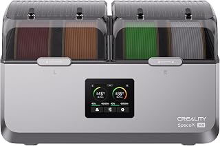 Creality Filament Dryer Box,Space PI X4 Dry Box 4 Spool,200W PTC 3D Printer Dehydrator,360° Uniform Drying,Upto 85℃,Dual Chamber,Auto Silent,Desiccant Refresh,Active Dehumidifier for PLA,PETG,ABS,PA