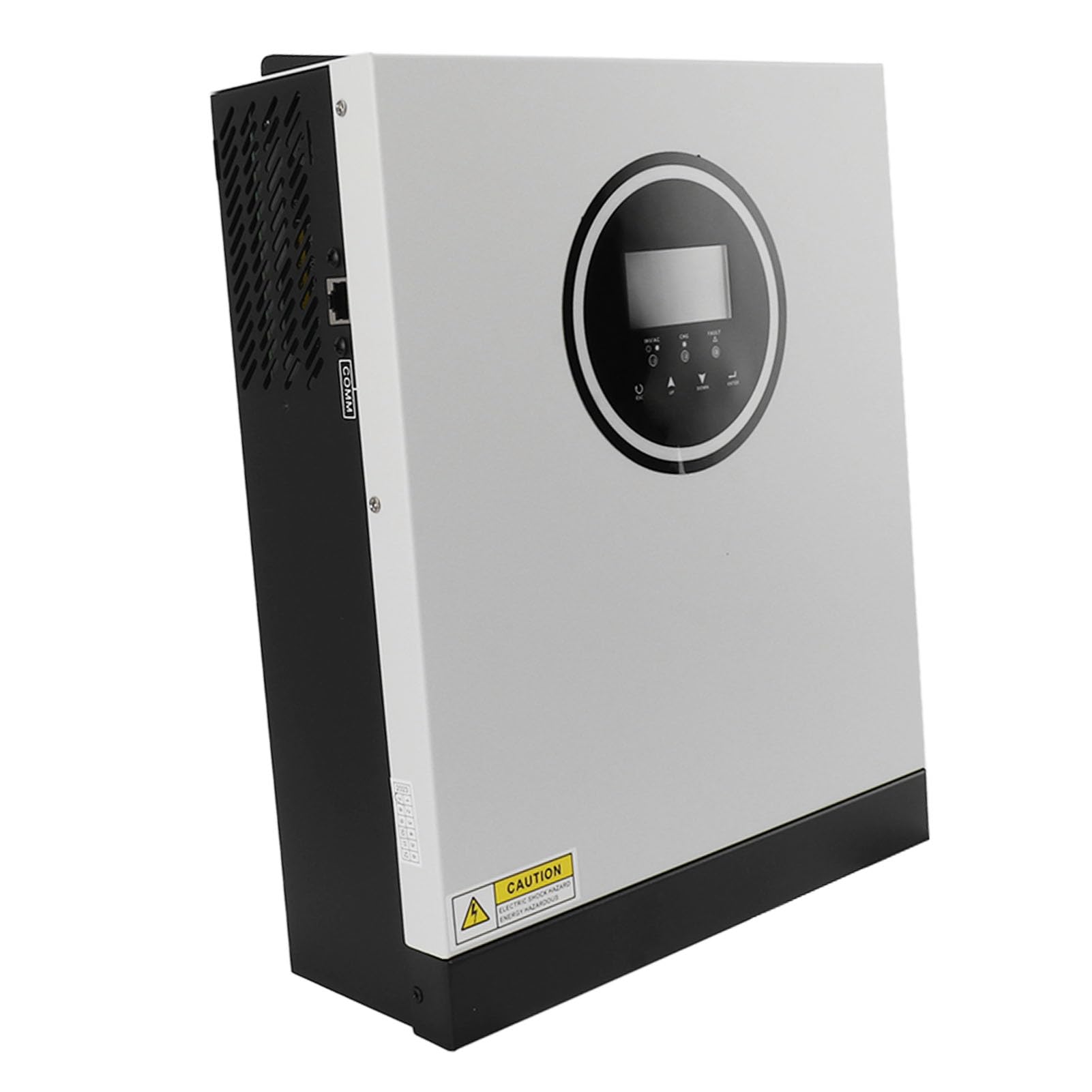 Hyuduo Inversor Híbrido, Cargador de Inversor Solar de Aluminio 1800W 230V CA Pantalla LCD de Onda Sinusoidal Pura Auto 50Hz 60Hz para Sistemas de Batería de Monitoreo de Calles en Casa y Escuela