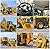 Robust Mini Backhoe Loader with Powerful Front End Loader and Hydraulic Backhoe, Compact Wheel Digger for Landscaping Projects, Farm Tractor Operations, Trenching