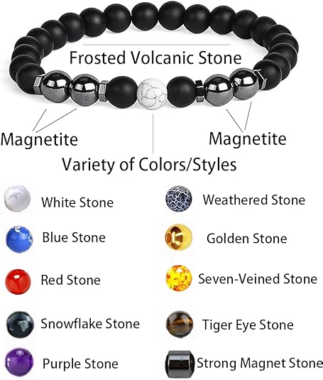 Magnetische Hematiet Shamballa Armband - Cilinders en Cirkels