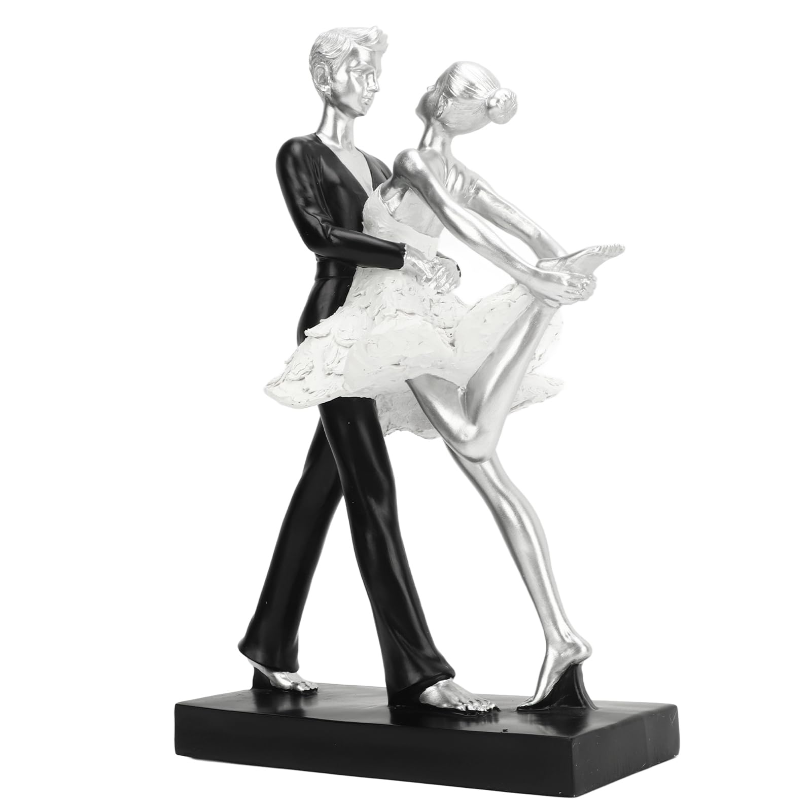 Fdit Figurina da Ballo di Coppia, Statue Astratta di Coppia di Coppia Artigianale, Scultura di Decorazioni in Stile Moderno per Soggiorno, (Abbracciare il doppio balletto)