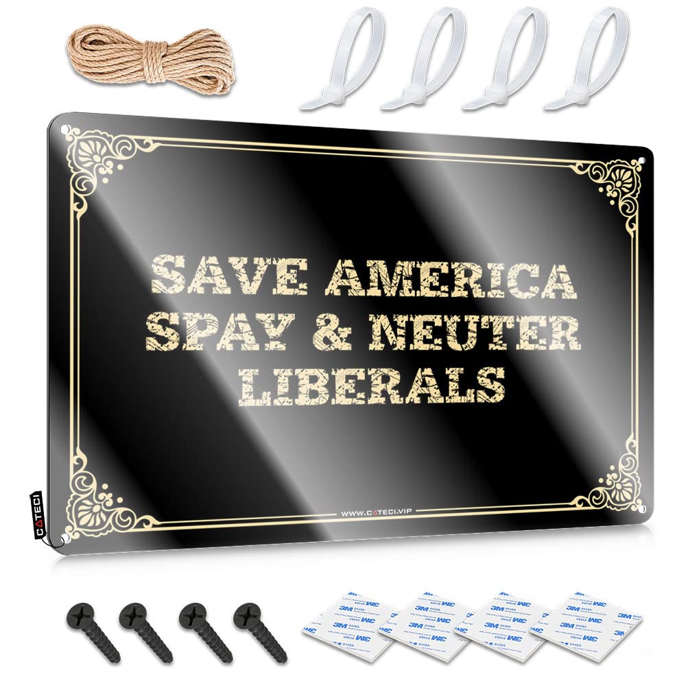 MGHTLCCME Pool Zone Tin Sign Save America Spay & Neuter Liberals Tin Sign Metal Tin Signs Funny Beer Decor(20X30CM)