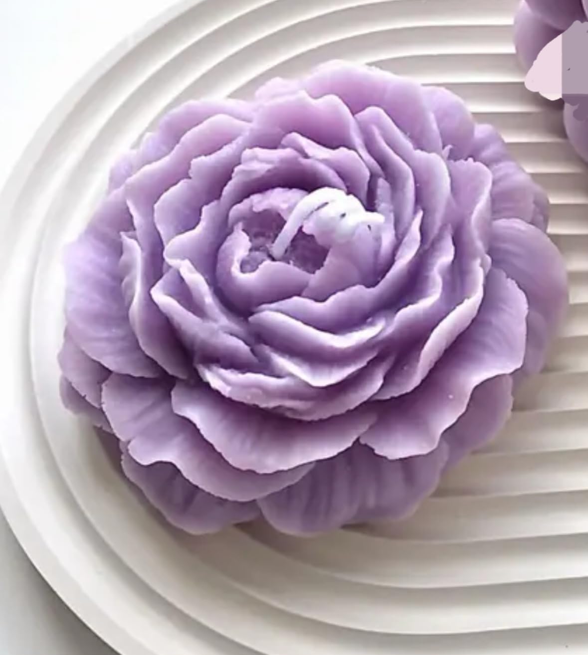 Luxury big size peony candle, scented fancy, Handcrafted Purple Rose Floating Candles, Decorative Floral Design candle