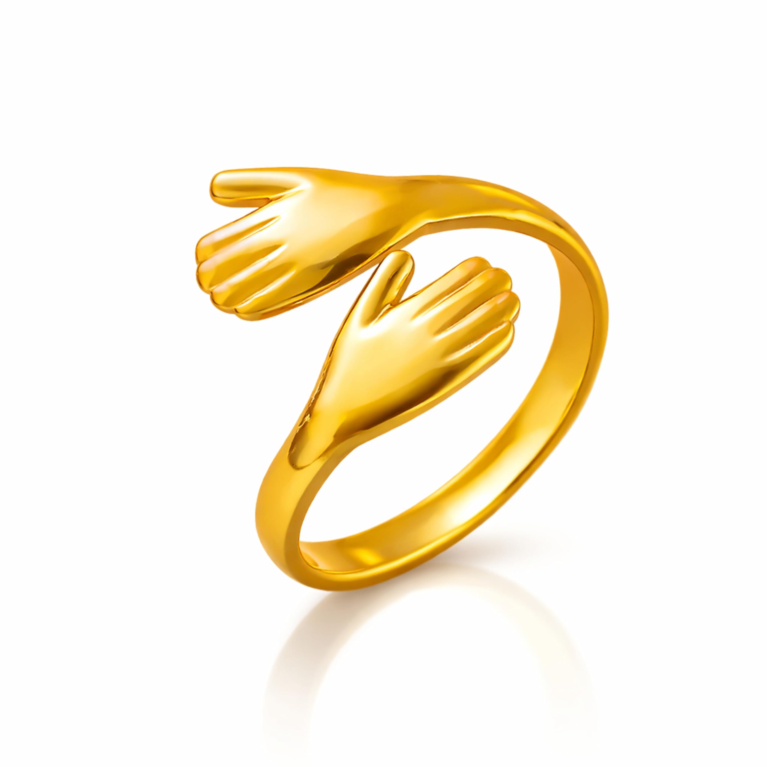 Beautiful Hugging Hands Ring For Girls | Trendy Fashion Ring | Tarnish Free Rings-image-35