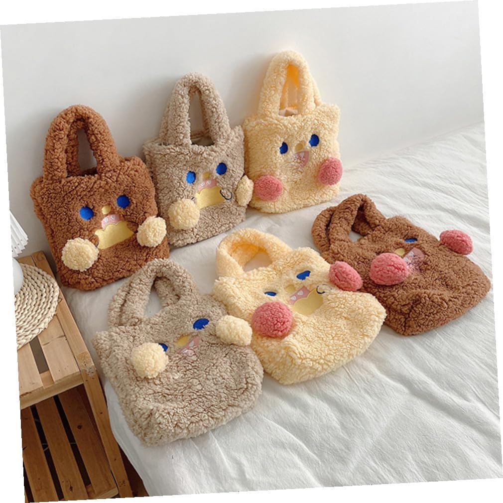 LIFKOME 1pc Japanese Style Plush Cartoon Handbag Creative for Girls Capacity Outdoor Bag for Daily Travel Unique Design for Parties Beach Shopping