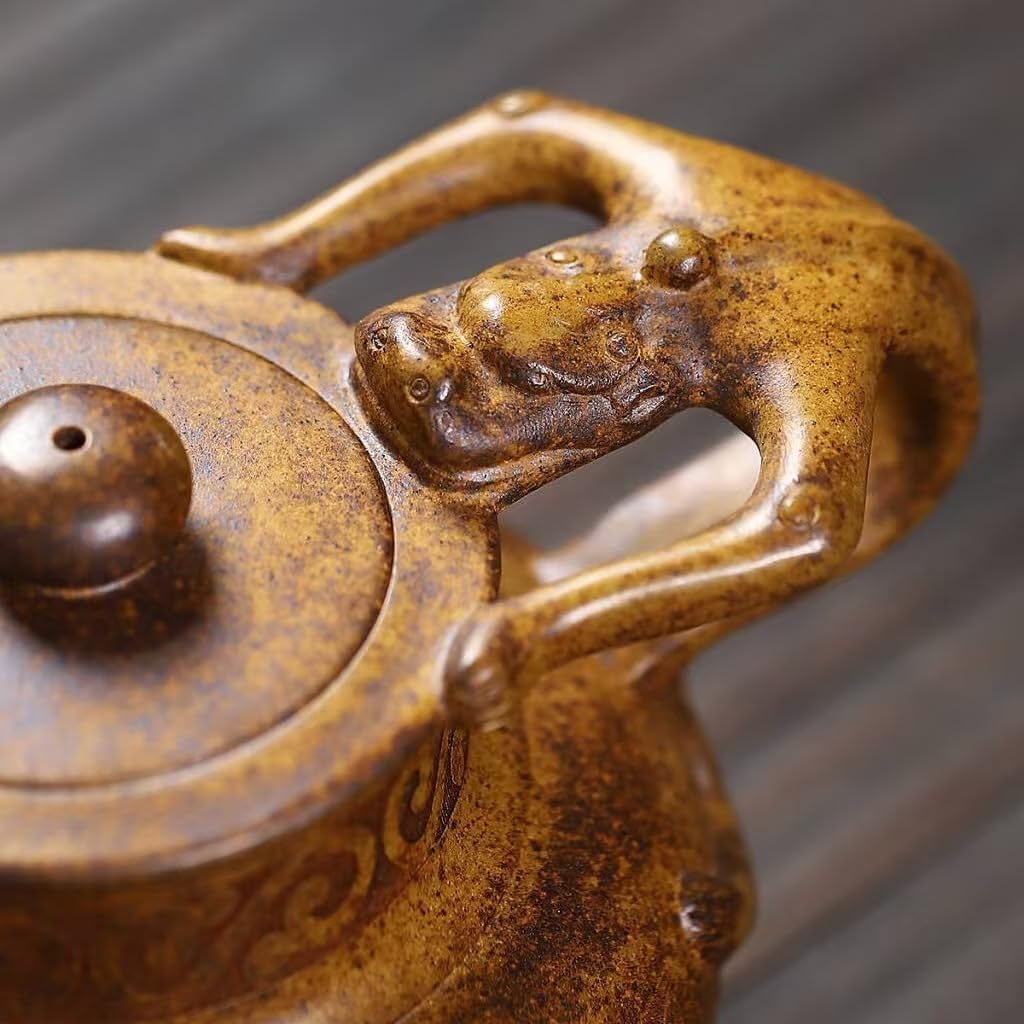 Handmade Carved Clay Teapot Tea Set-style1