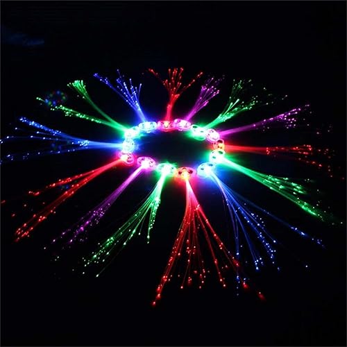 Miniatura 6 de 135 pinzas para el cabello con luces LED, pasadores de pelo de fibra óptica iluminados para bar, baile, fiesta, Halloween, Navidad