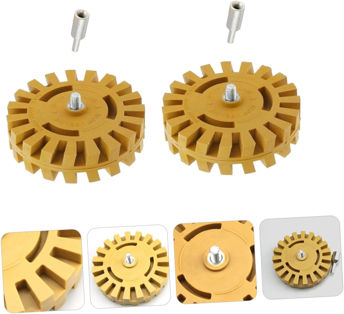 2sets Degumming Wheels for Electric Drill Professional Rubber Grinding Tool for Removing Adhesives and Tar Compact Design for Easy Use Automotive and Home Applications