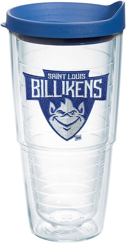 Tervis Saint Louis Billikens Primary Logo Tumbler with Emblem and Blue Lid 24oz, Clear