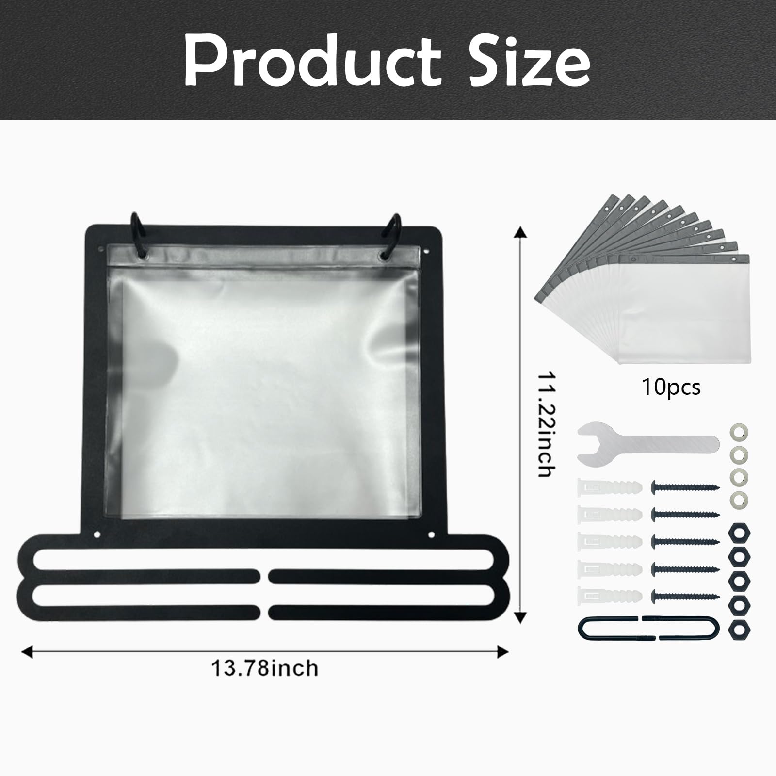 Voittozege Medal Hanger Display for Runner Marathon Medal Rack Medal Hanger Running Bib and Medal Holder Over 60 Medals and Comes ?with 10 Flip Pouches