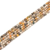 Vista 82 de Cuentas Redondas Facetadas de Ópalo Verde de 4 mm Sueltas de 16 Pulgadas para Hacer Joyas