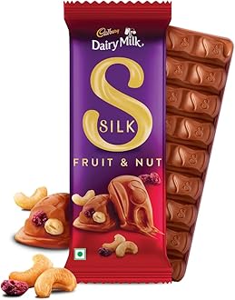 Cadbury Dairy Milk Silk Fruit & Nut Valentine's Gift Pack Chocolate Bars, 51 g