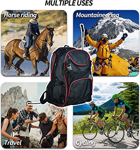 Large Capacity Equestrian Horse Riding Gear Horseback Riding Bag Grooming Tote Bag Equestrian Backpack With Helmet Holder Ringside Equipment Casual Daypack Backpacks #TOP5