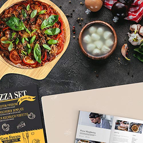 GARCON - Premium Pizzastein (eckig) für Backofen & Gasgrill - Vergleichssieger 2019-3er Set inkl....