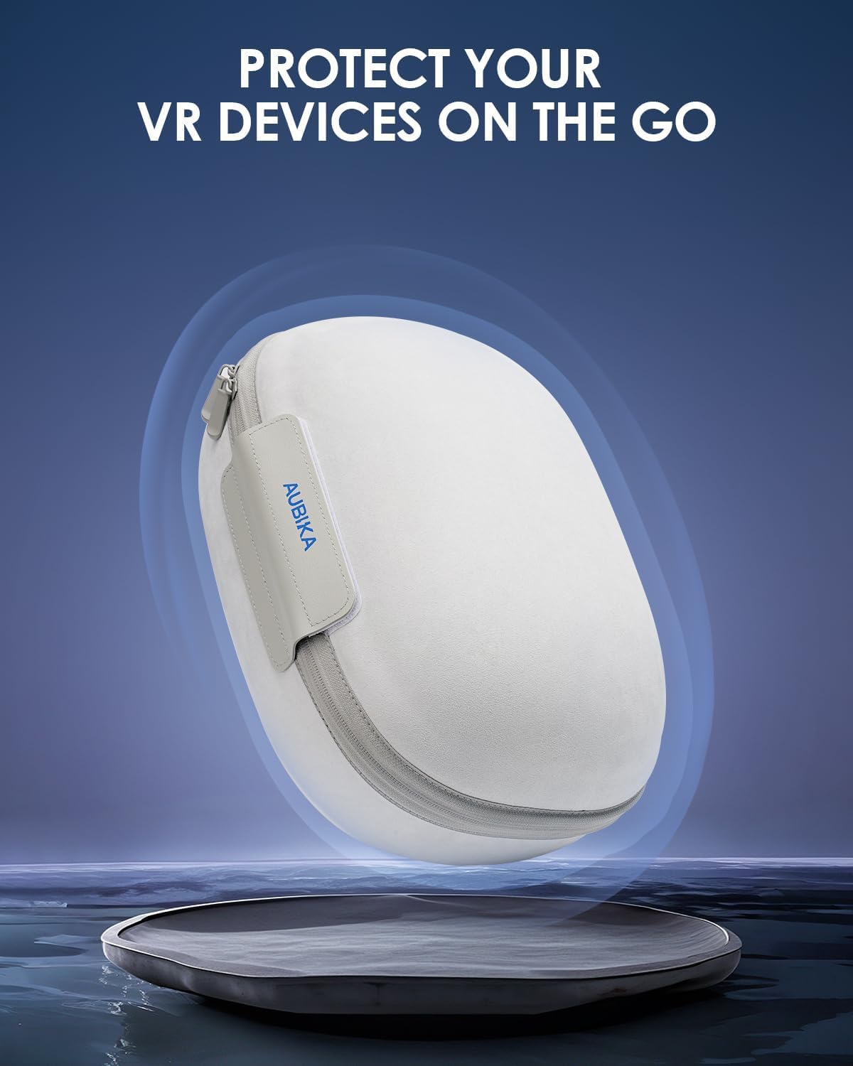 Aubika 2 in 1 Hard Shell Case for Meta Quest 3/3S, Halo Headset Compatible, No Disassembly Required, Dual Mode Display & Portable Carry, Shockproof VR Storage Case for Travel & Home (Gray)