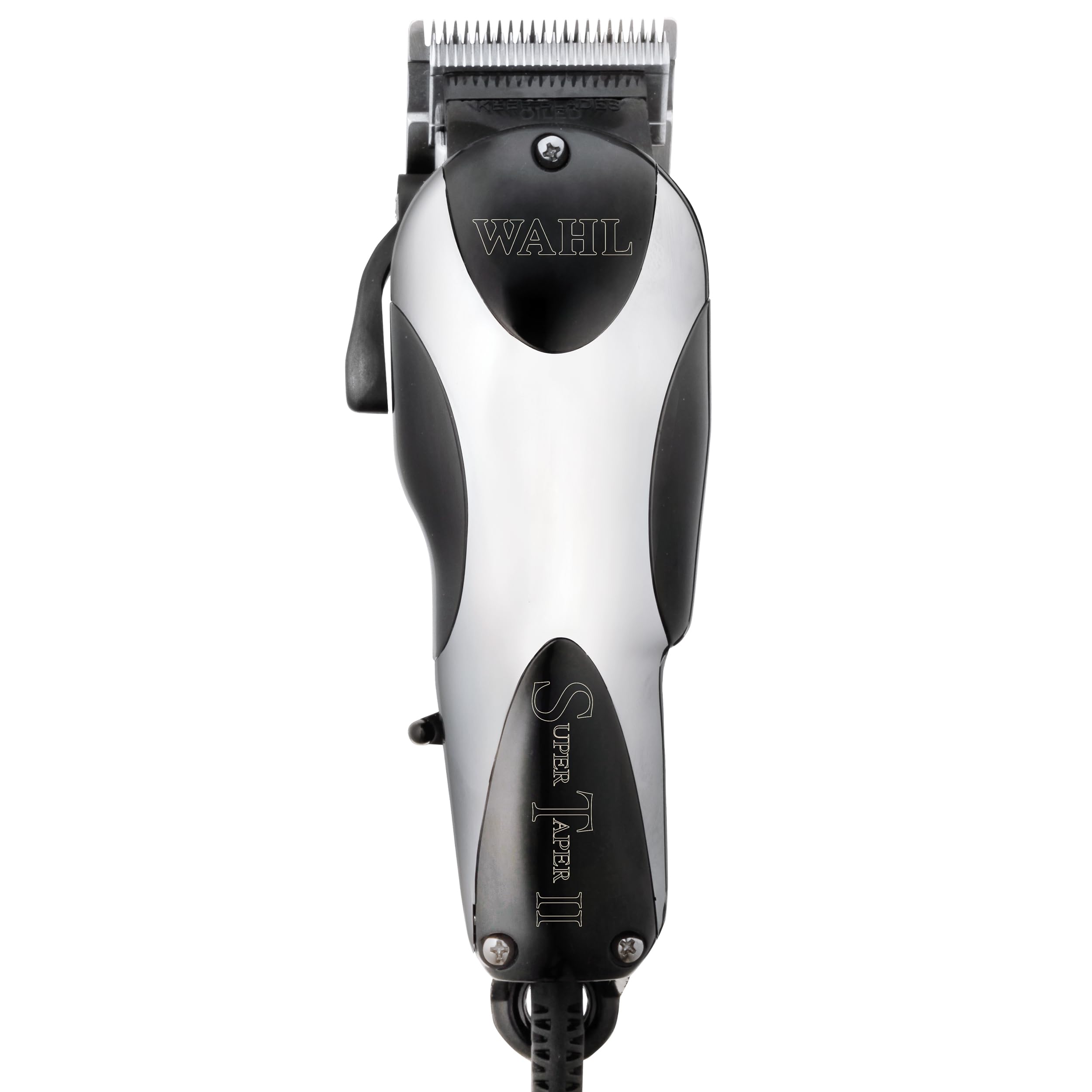 Wahl Professional Super Taper II Corded Clipper Adjustable Blade High Performance Hair Cutting Tool Silver