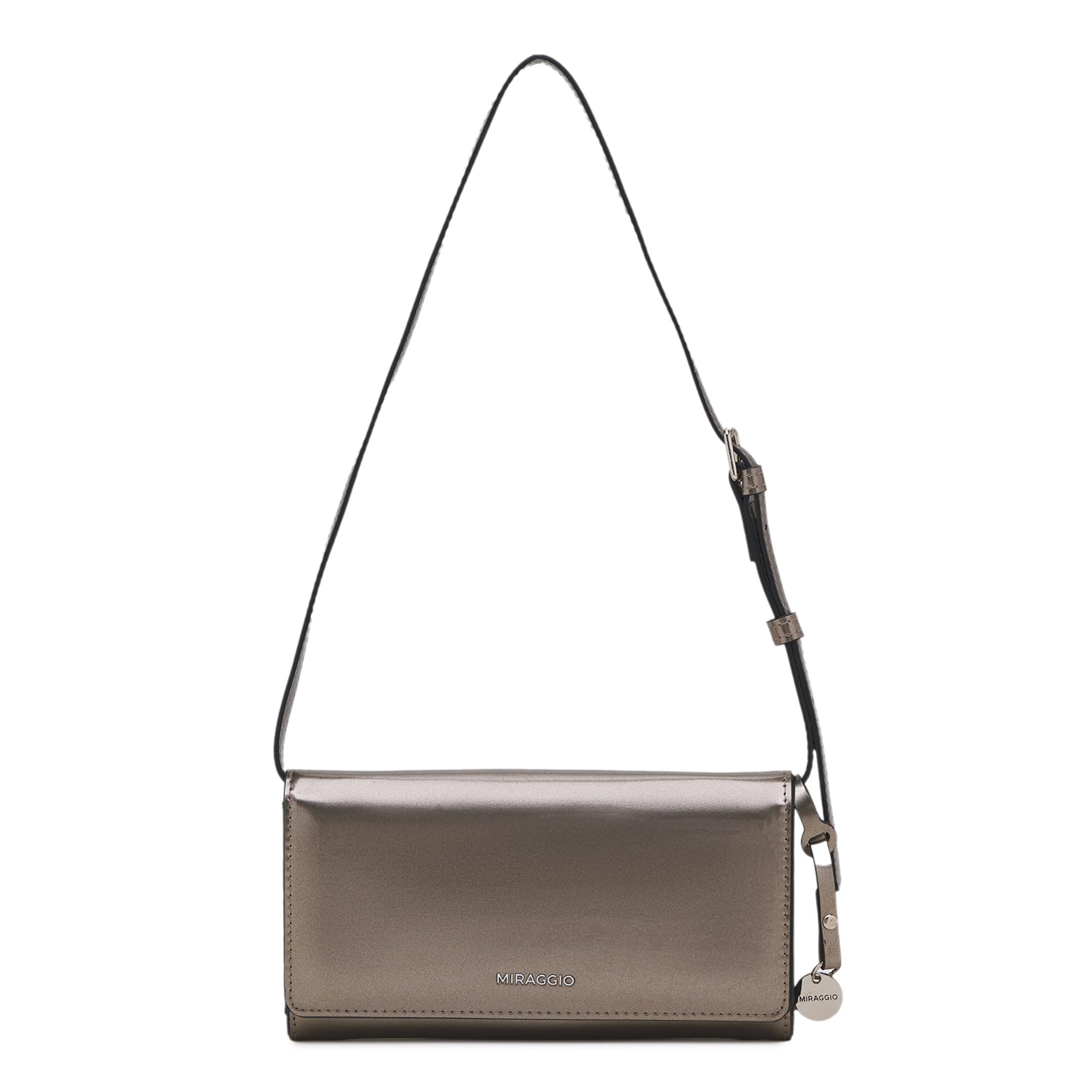 miraggio Carly Wallet with Adjustable & Detachable Strap | Two Main Compartments | 4 Card Slots | Women Wallets | Gift Items for Women (Silver)-picture-20