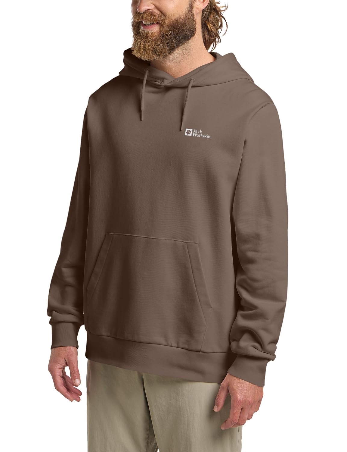 Jack Wolfskin essential hoodie m, Cold Coffee, S