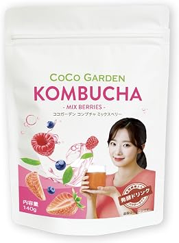 Coco Garden Kombucha Mixed Berry, 4.9 oz 140 g, Powder Type, Fermented Drink, Lactobacillus x Dietary Fiber, Sugar Free, 4 Week Supply