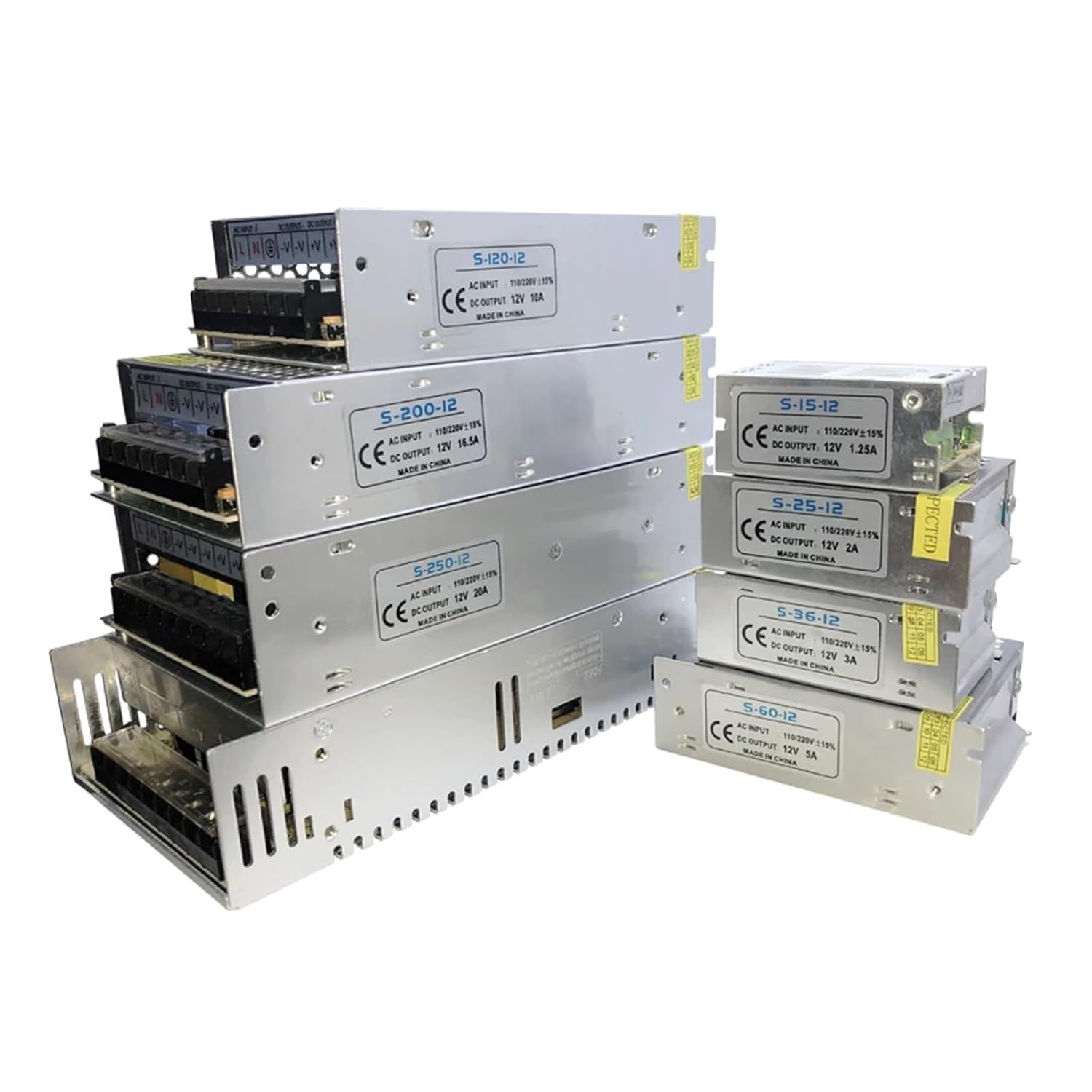 1 Pcs Power Supply DC 12V 1A 2A 3A 5A 10A 16.5A 20A 30A Lighting Transformer LED Light Bar Switching Power Adapter Driver(2A 25W)