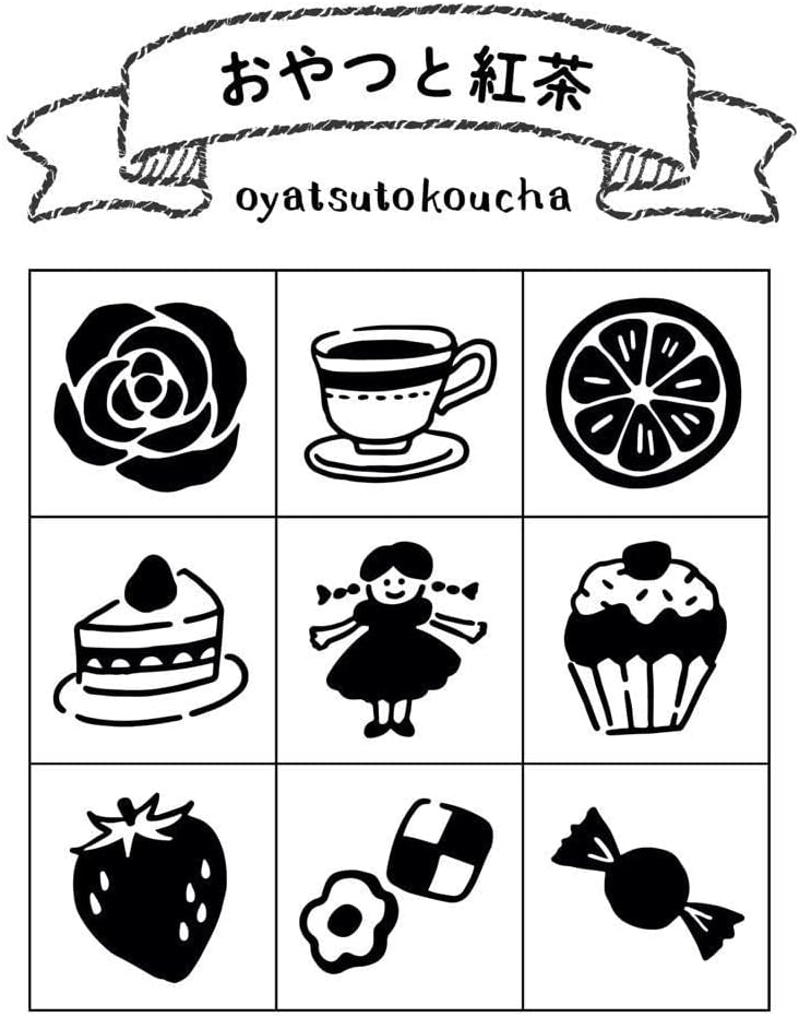 Beverly TSW-116 Stamp, Hanko, Notebook Accessory, Snacks and Tea