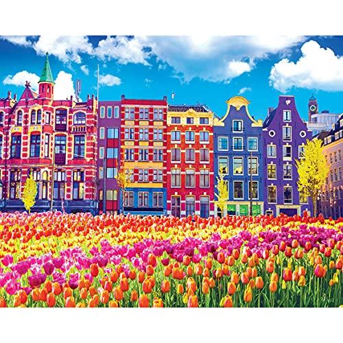 4000 Pc Kodak Premium 4-In-1: Combination Of Four 1000 Piece Puzzles Including; Bright Lights In Ny, Covered Bridge In Nh, Late Afternoon In Italy & Ballooning Fun #TOP4
