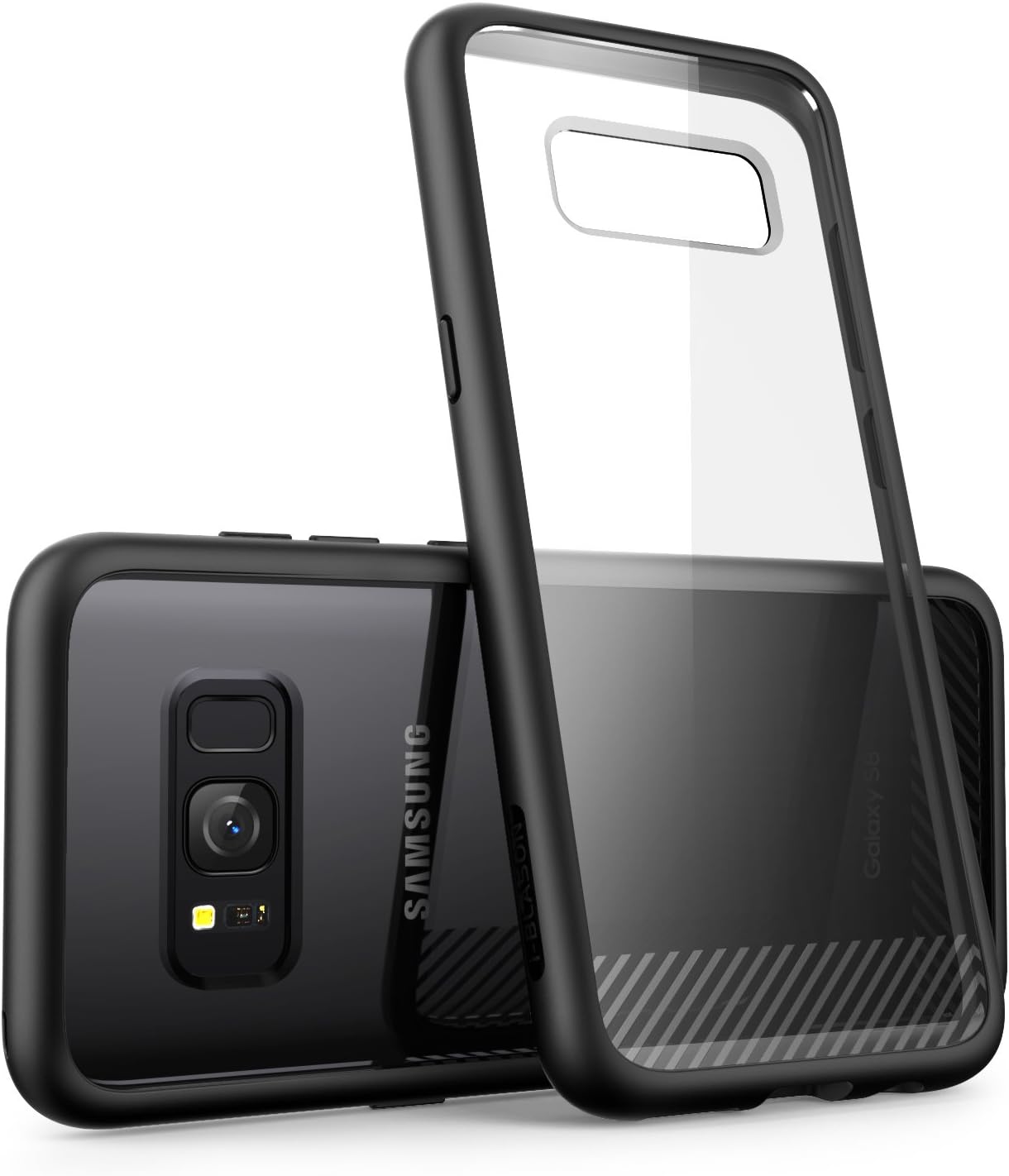 i-Blason Galaxy S8 Case, Scratch Resistant Clear Halo Series Samsung Galaxy S8 Hybrid Bumper Case Cover 2017 Release (Black)