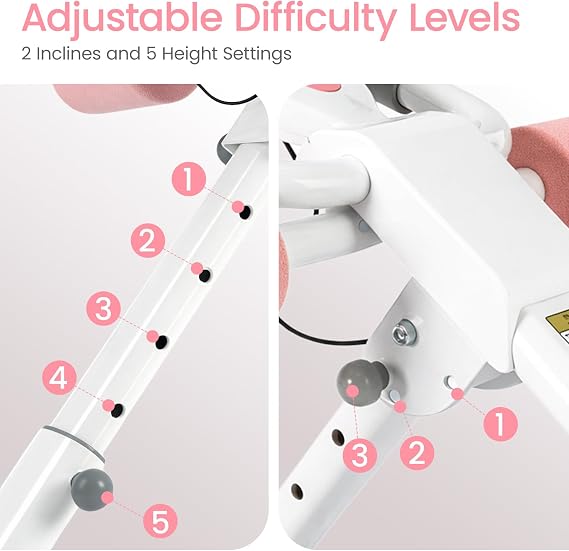 Ab Machine Adjustable Ab Trainer for Home Gym Foldable Abs Workout Equipment with Knee Padding and LCD Monitor
