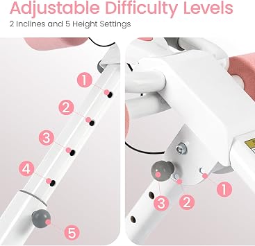 Ab Machine Adjustable Ab Trainer for Home Gym Foldable Abs Workout Equipment with Knee Padding and LCD Monitor