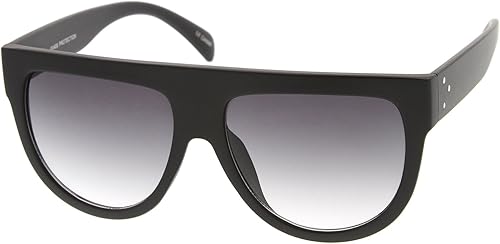 Miniatura 2 de zeroUV Grande Oversize Wide Templo Flat parte superior Aviator anteojos de sol 57 mm