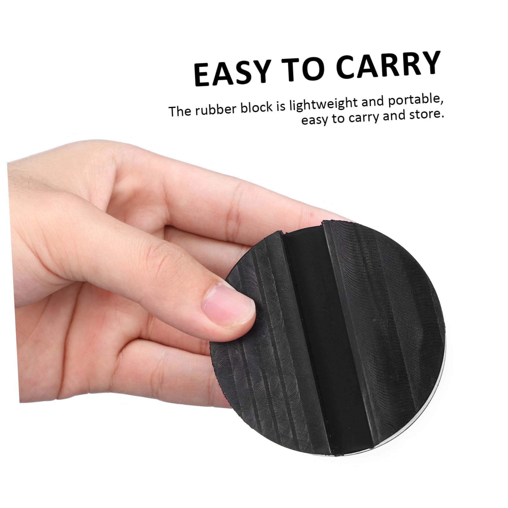 TOPBATHY 3 Set Blocco Di Gomma Veicolo Jack Pad Cavalletto Gomme Cuscinetto Del Martinetto Del Carrello Tampone Di Saldatura Per Presa Per Cric Per Auto Gomma Da Cancellare Nero 4 Pezzi * 3