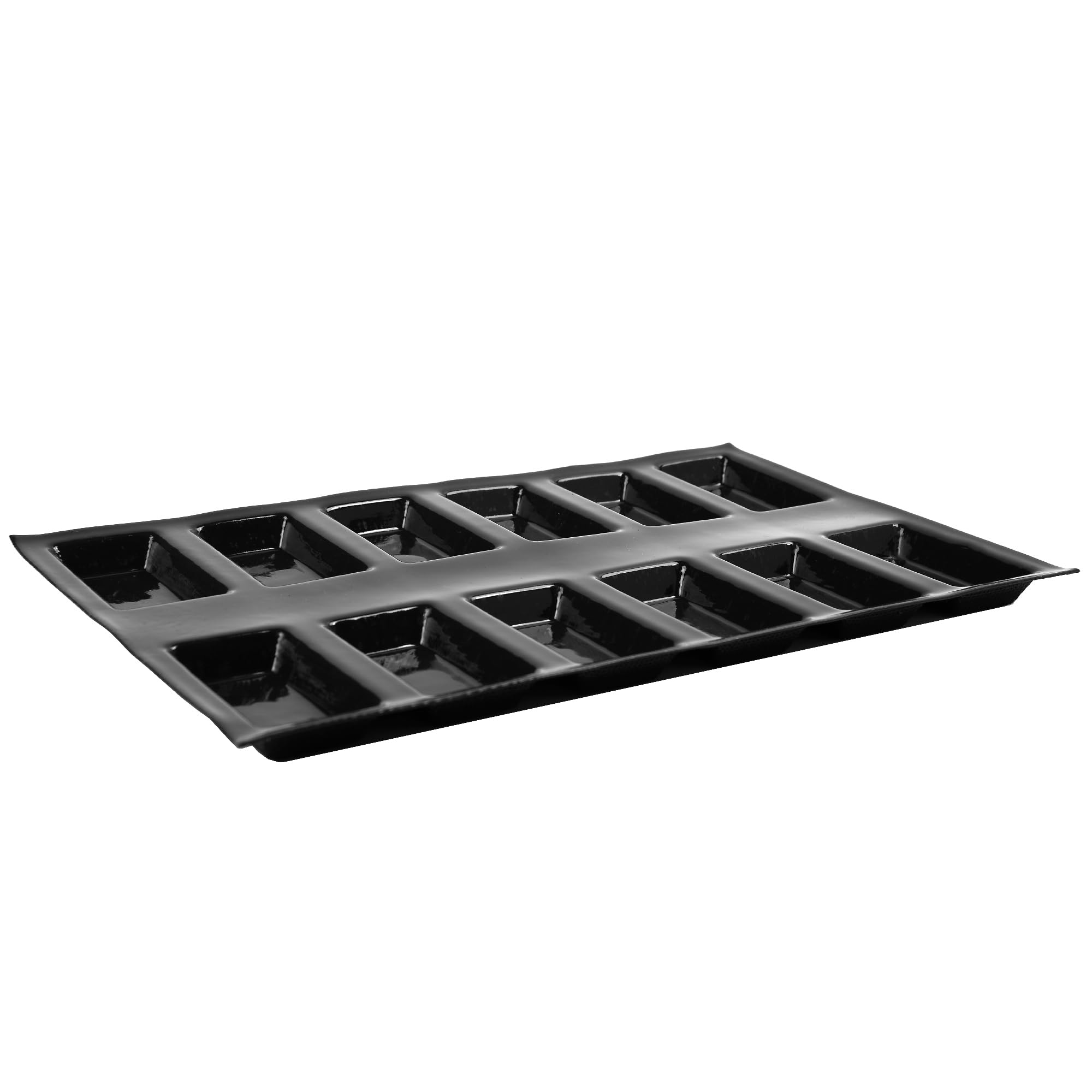 Demarle FP 2264 Flexipan Origine Silicone-Fiberglass Pan with 12 Financiers Rectangular Cavities 1-3/4 Inch x 3-3/8 Inch x 9/16 Inch High
