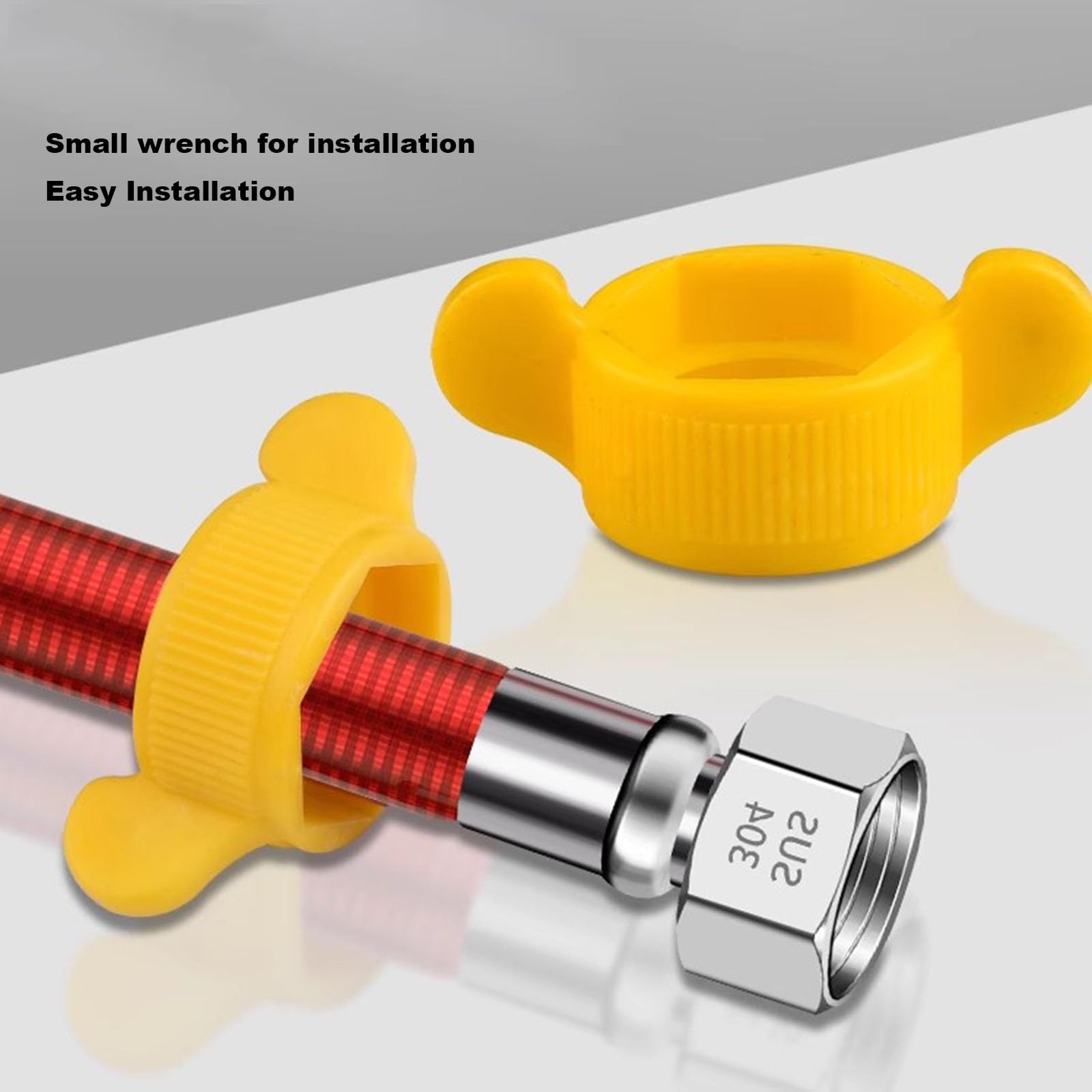 Manguera De Acero Inoxidable del Calentador De Agua, Manguera Flexible del Calentador De Agua 304 Tubería De Plomería De Acero Inoxidable(Red,4m)