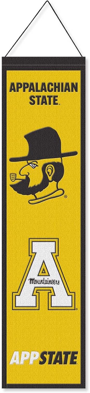 WinCraft Appalachian State University Mountaineers Evolution 8x32 Inch Vertical Wool Embroidered Hanging Banner
