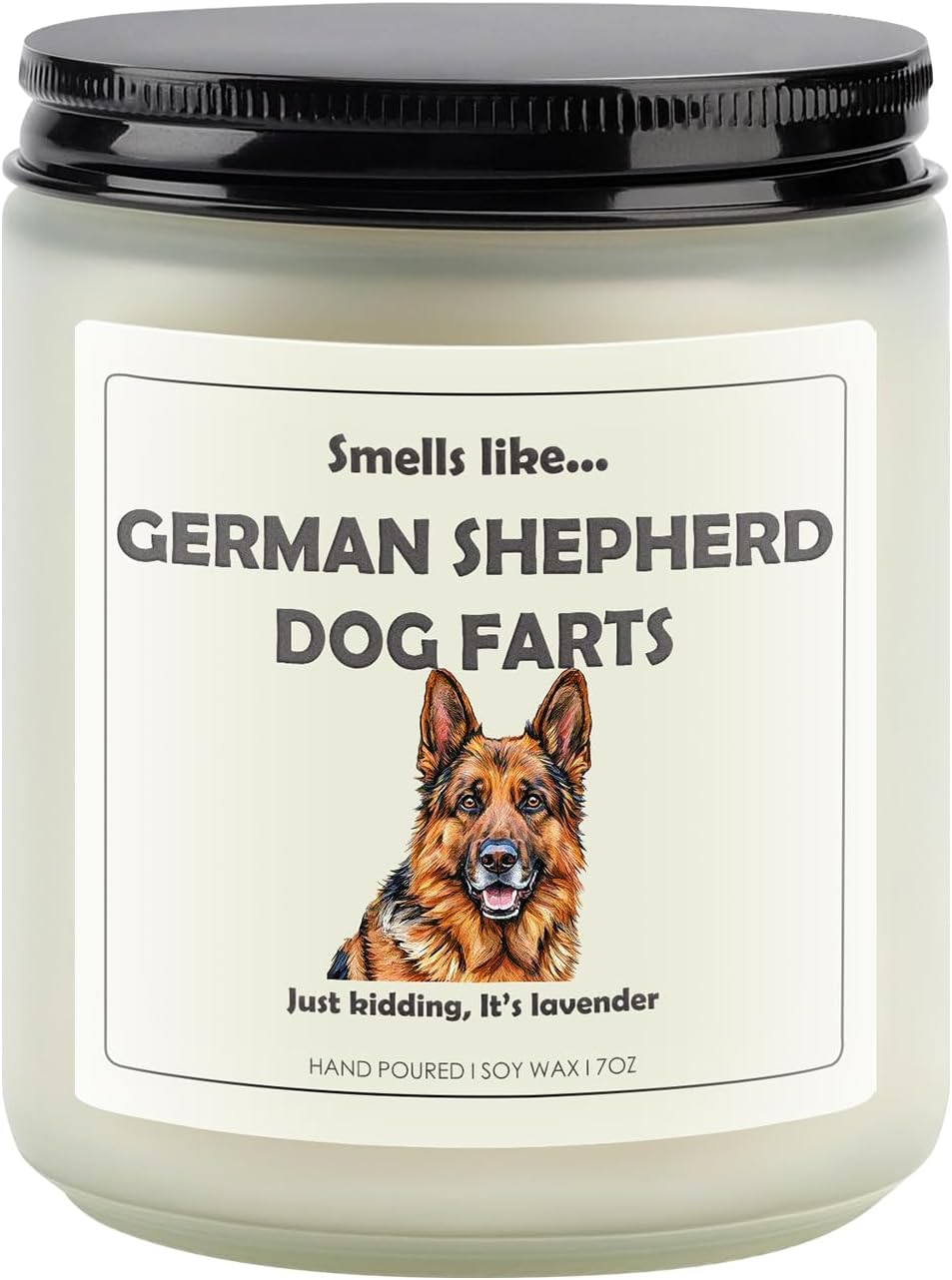 German Shepherd Gifts & Decor, German Shepherd Gifts for Women, Dog Farts Candle | Lavender Scent, Handcrafted with Natural Soy Wax Memorial