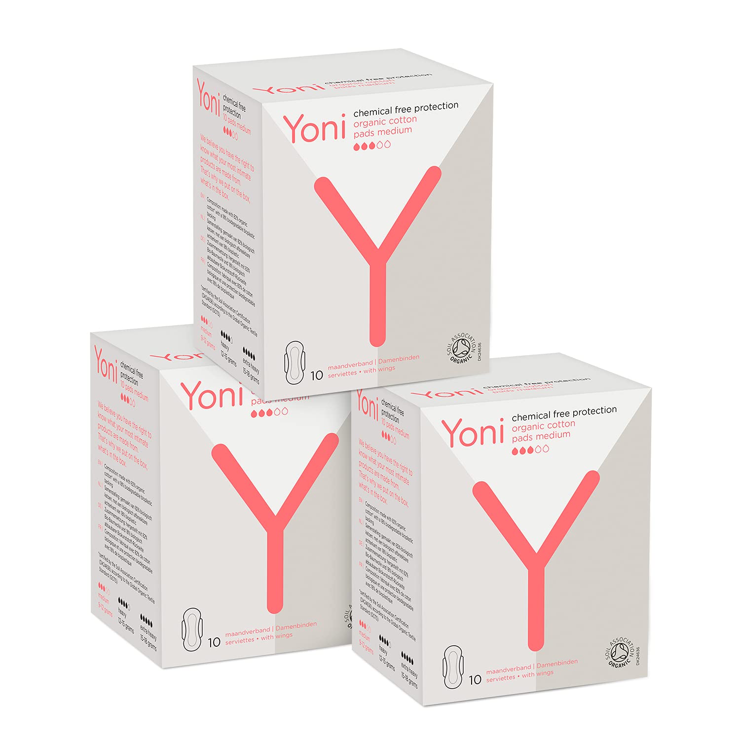 Yoni 100% Organic Cotton Pads – For Medium flow Organic Cotton Biodegradable Sanitary Pads, Overnight | Anti-Bacterial | Superb Absorbency | Long Lasting Protection | Skin Friendly | Comfortable & Easy To Use | Pack of 3 (B094JX2N1X) Amazon Price History, Amazon Price Tracker