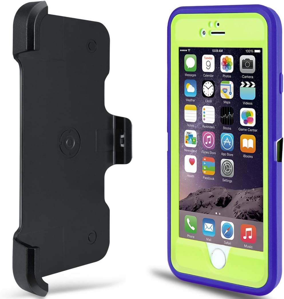 iPhone 6 Case,iPhone 6S Case MBLAI Defender 4 Layers Rugged Rubber Shockproof Waterproof Drop Proof Built-in Screen Protector with Belt Clip&Kickstand Case Cover for iPhone 6/6s[4.7 inch](Purple)