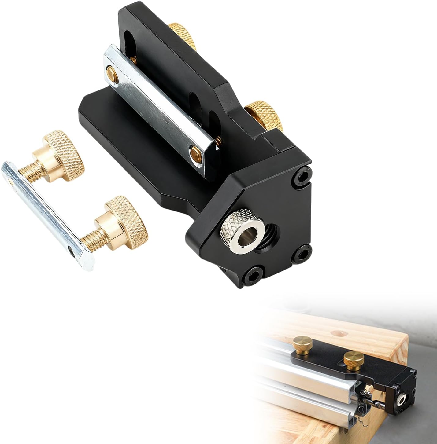 Portable Drill Guide for Straight Holes, Compatible with Aluminum Extrusion 20 30 40 Series, Compact Angle Drill Jig