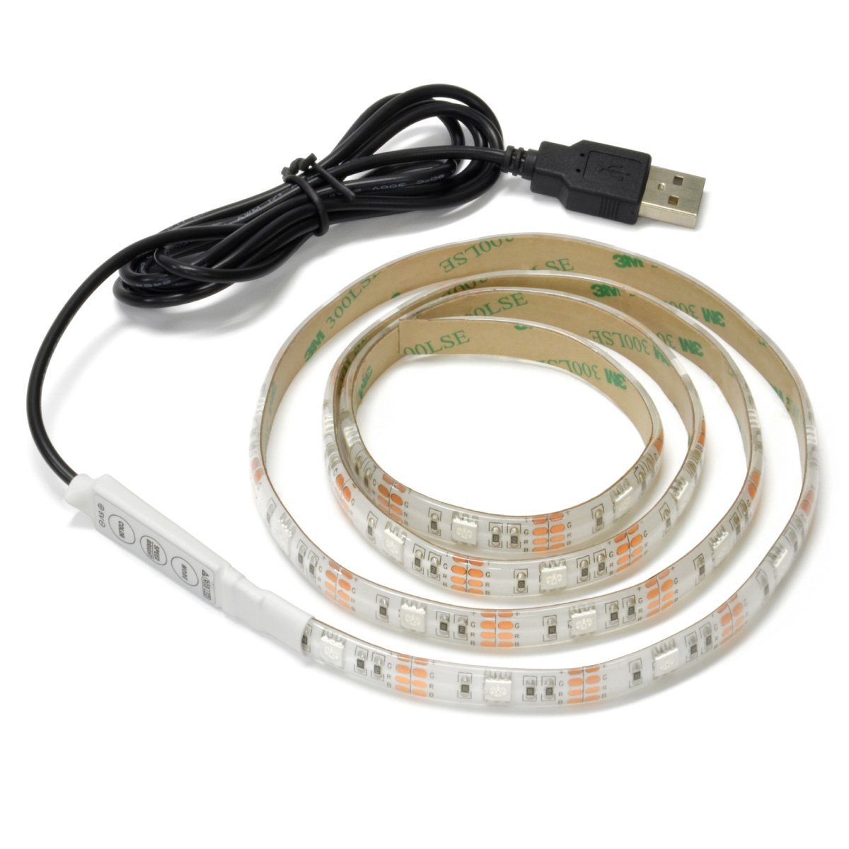 Amazon.co.jp: (光のカラーを全20色に切替可能) LEDテープライト 貼