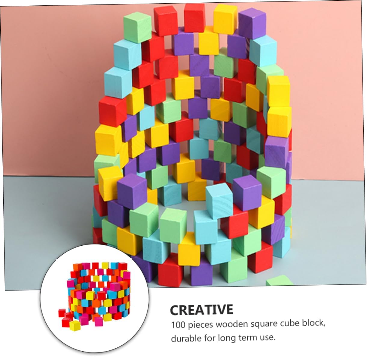 100pcs Colorful Educational Cube Blocks for Early Learning Engaging Teaching Aid for Boys and Girls to Develop Spatial Imagination and Practical Skills