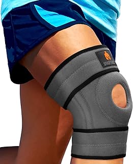 Sparthos Knee Brace - Relieves ACL, MCL, Torn Meniscus Tear, Arthritis Pain - Open Patella Design with Dual Stabilizers - Compression Support Knee Brace, Plus Size Fit - For Men and Women (XXL)